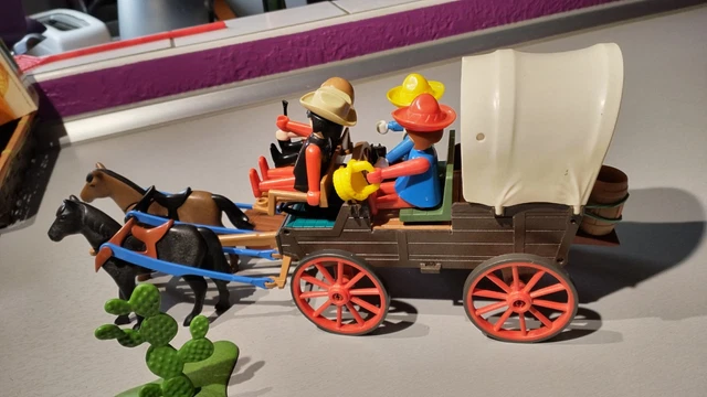 Playmobil - set 3785 Playmobil chariot sudiste et custom d'un