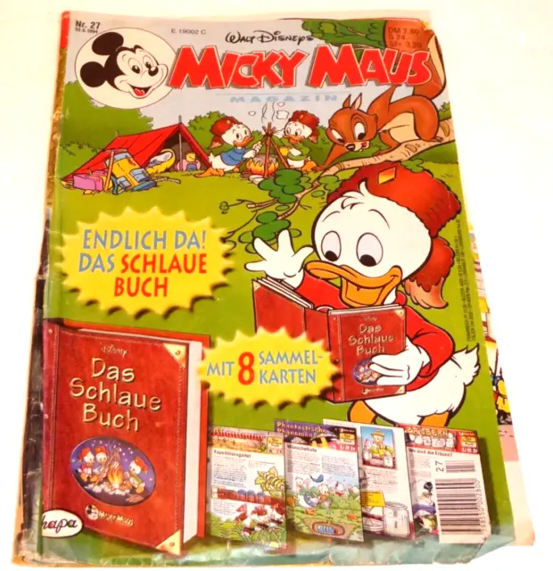 Comic Heft Nr. 27 (ohne Beilagen) "MICKY MAUS" Hefte (Walt Disney) Jahrgang 1994