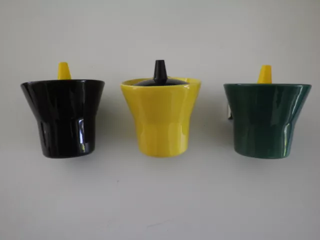 trois pots moutarde anciens Grey Poupon années 50
