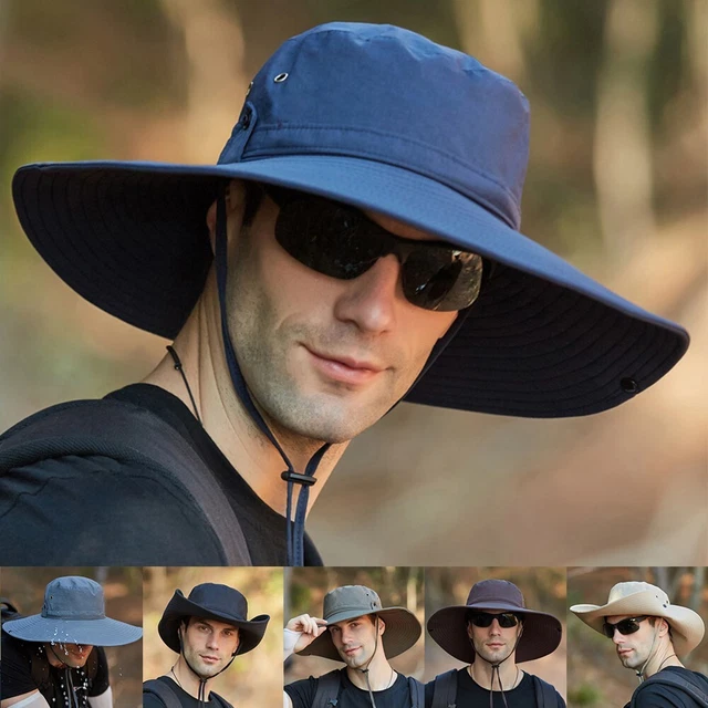 Breathable Wide Visor Hat Bucket Cap for Men Women Fishing UV Protection