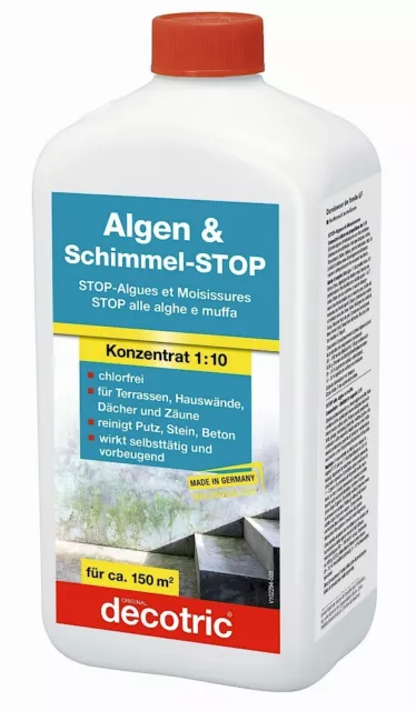 decotric® Algen- und Schimmel-STOP Konzentrat 1 L chlorfrei und geruchsneutral