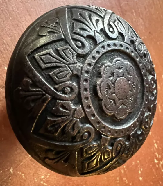 Antique Eastlake, Victorian Single Door Knob Cast Bronze/Brass, Ornate, Fancy