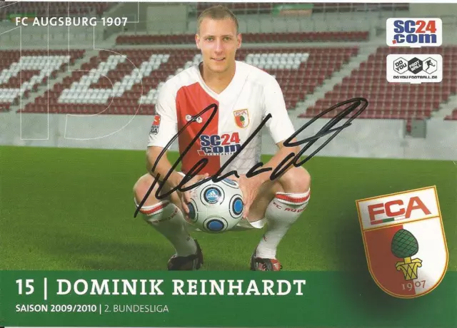 Dominik Reinhardt - FC Augsburg - Saison 2009/2010 - Autogrammkarte