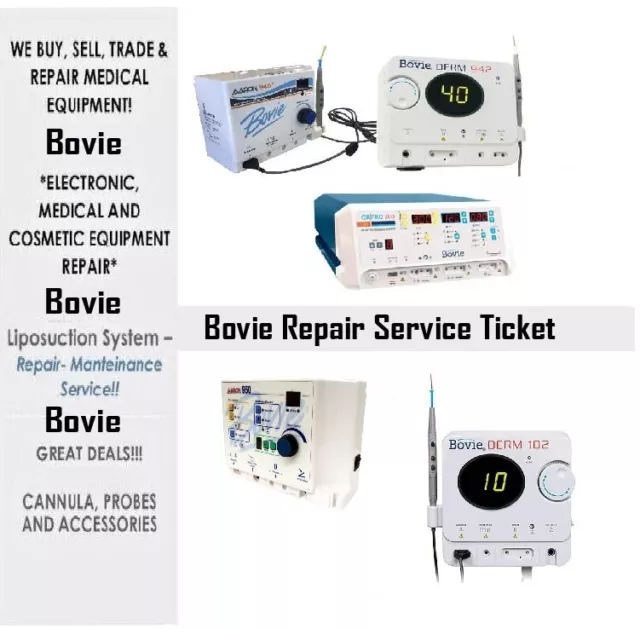 Bovie Aaron 1250s  Repair Service Ticket