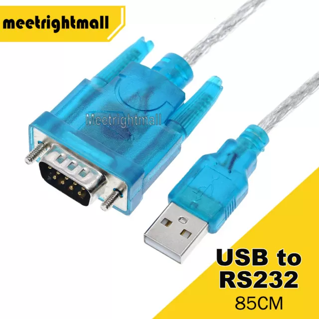 USB to 9-pin DB9 RS232 Serial Cable Adapter Converter Win10 Win8 Win7 32/64bit