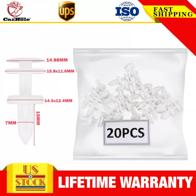 20pcs Car Door Panel Retainer Clips Rivet For GM 15960325 GMC & Chevrolet Chevy