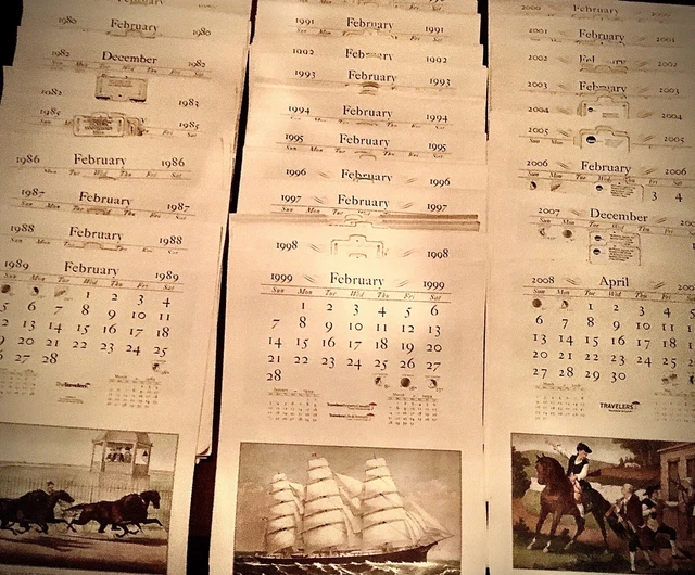 ORIGINAL TRAVELERS CURRIER & Ives calendar, *Choice* 19802006 MINT 22