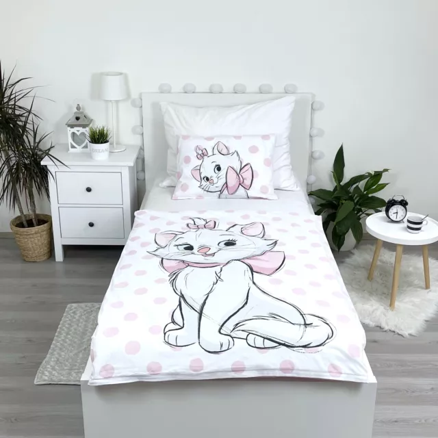 Aristocats - Marie Set Kinderbett 100x135cm copripiumino Kissenbezug Baumwolle