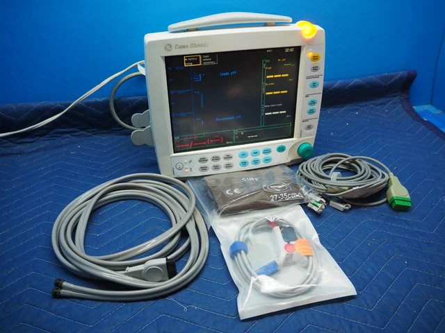GE Datex Ohmeda F-FM-00 Vitals Monitor w/ Cables E-PSM-00 Module Cables Warranty GE Datex Ohmeda F-FM-00 Vitals Monitor w/ Cables E-PSM-00 Module Cables Warranty