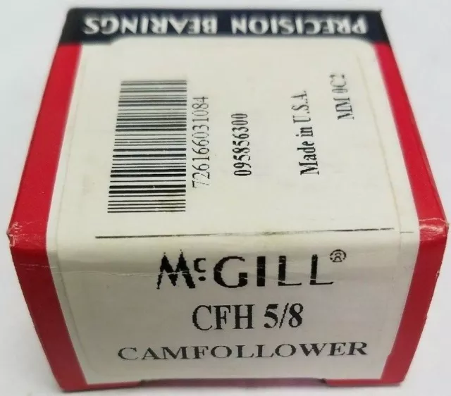 McGill CFH 5/8 Flat Cam Follower - Type Heavy Stud Stud - 0,6250 in Roller Dia