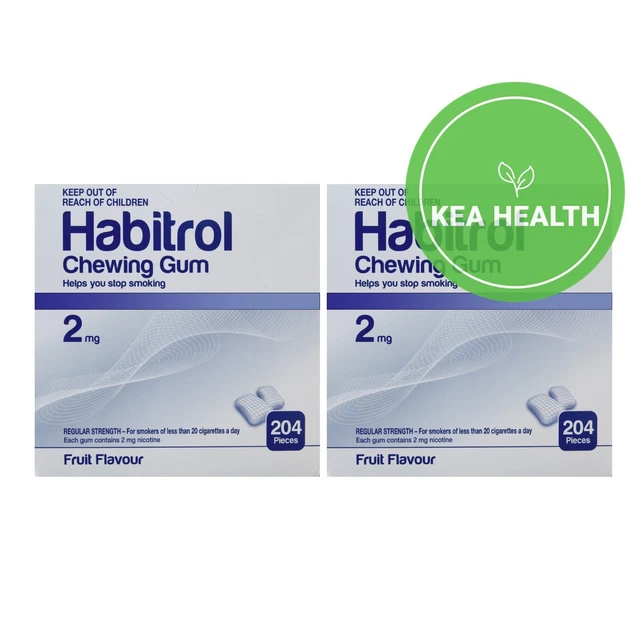Habitrol Nicotine Gum 2mg FRUIT 408 pieces 2 New BULK Box Size - QUIT Smoking