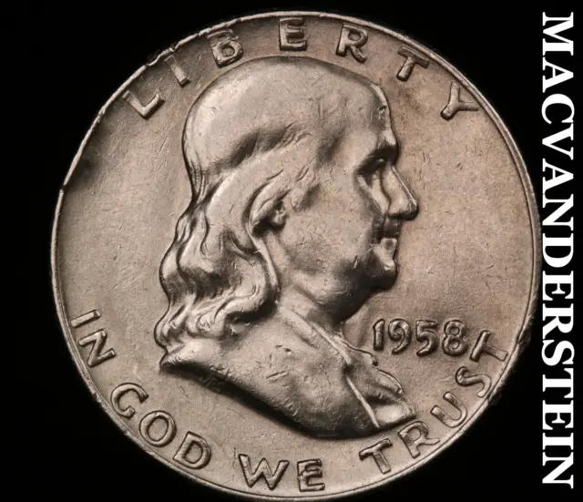 1958-D Franklin Half Dollar - Scarce  Better Date  #T9160