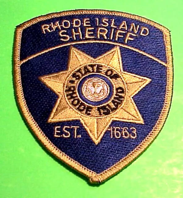 Rhode Island  Sheriff  Est. 1663 Ri  4"  Shoulder Police Patch  Free Shipping!!!