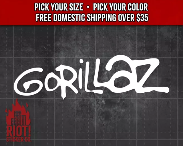 Gorillaz Decal for Car Band Logo Sticker for Laptop Hip Hop Rap Decal