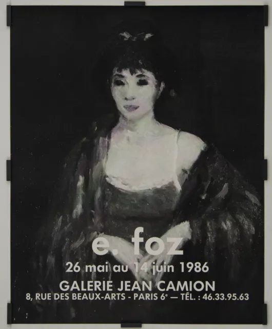 Foz E. Galerie Jean Camion 1986 Affiche Originale Exposition