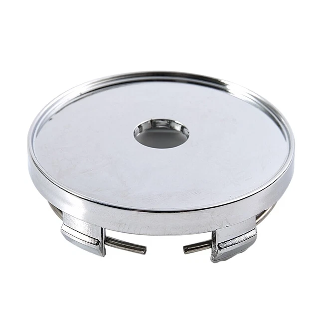 Set Of 4 Chrome Wheel Center Hub Universal Car Plastic 60mm Tyre Trims Q9Y5 3