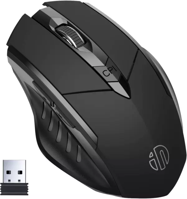 INPHIC Wireless Mouse 700Mah Large Ergonomic Rechargeable 2.4G Optical PC Laptop