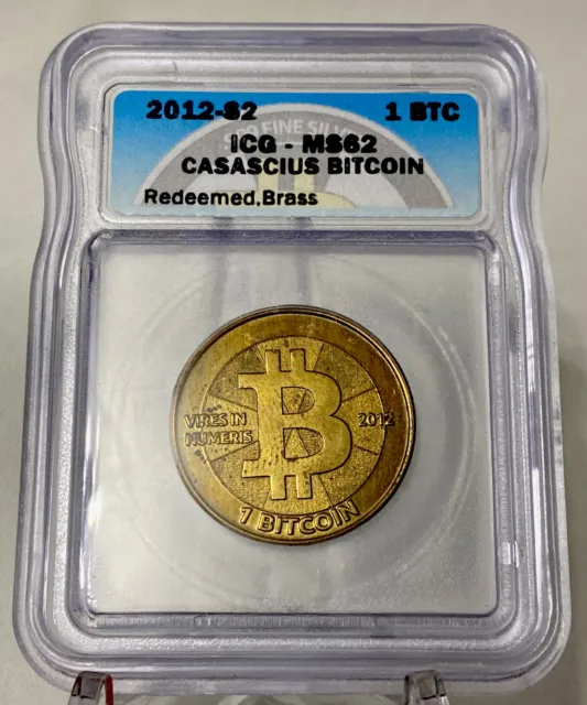 PCGS 2011 CASASCIUS 25 Bit Coin Series 2- Redeemed w/ Key Graded 