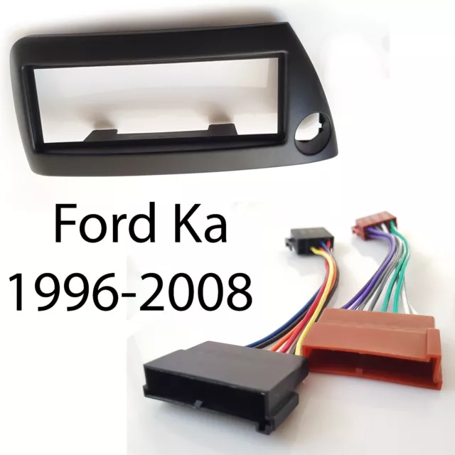 Radioblende Kit pour Ford Ka 1996-2008 Noir Câble Adaptateur