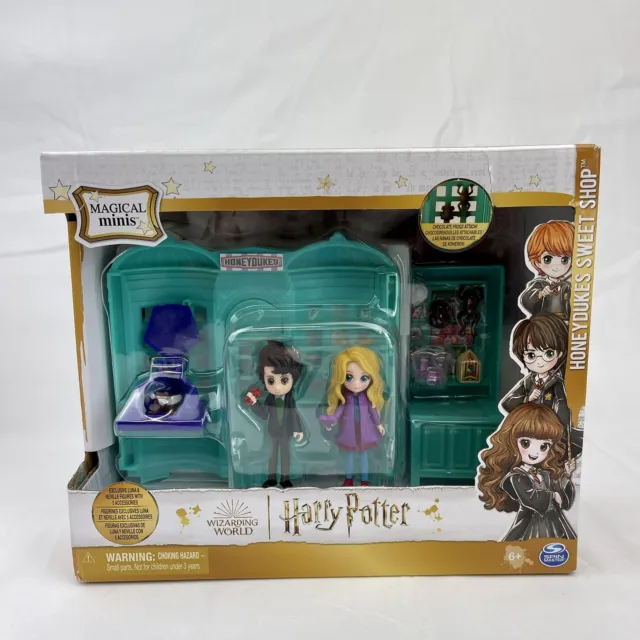 Harry Potter Magical Minis HoneyDukes Sweet Shop Wizarding Playset Luna Neville