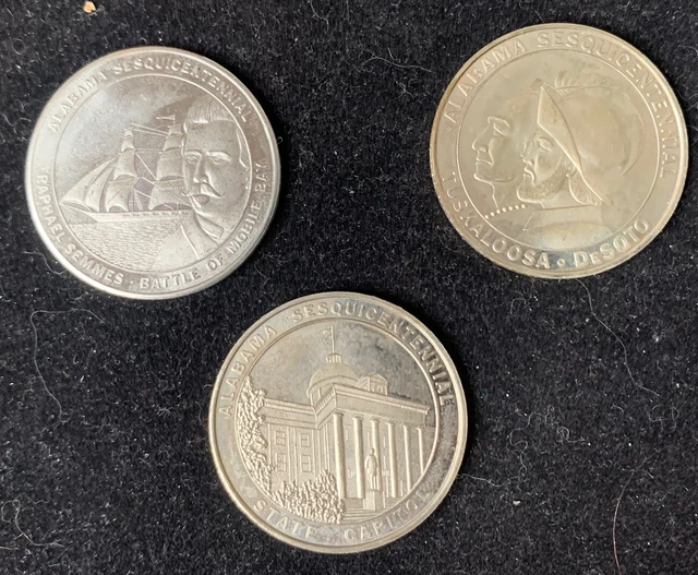 3x Token Lot  150 Years Alabama Sesquicentennial 1819-1969 State Capital