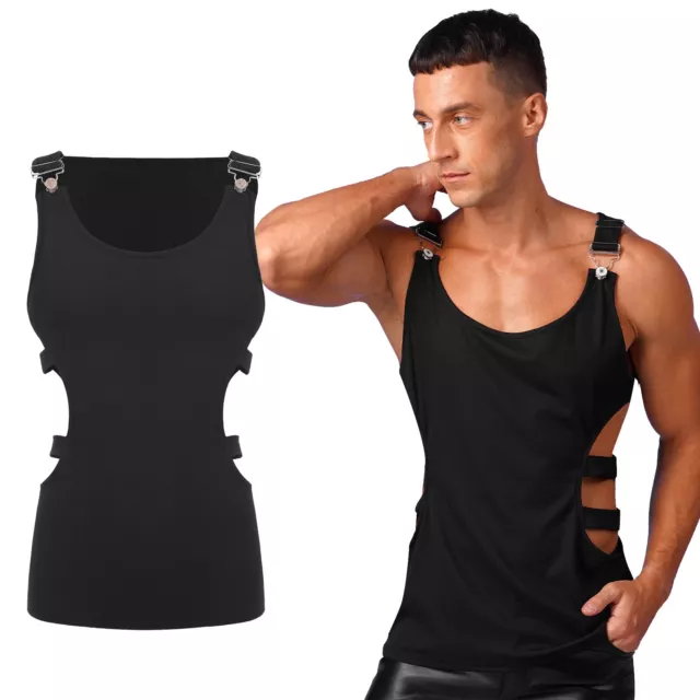 Mens Top Running Tank Training Vest Bodybuilding T-shirt Fitness Muscle Fitted