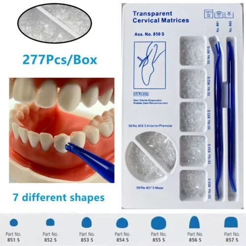 Dental Transparent Cervical Matrices Composite Gingival Retractor Clear Matrix