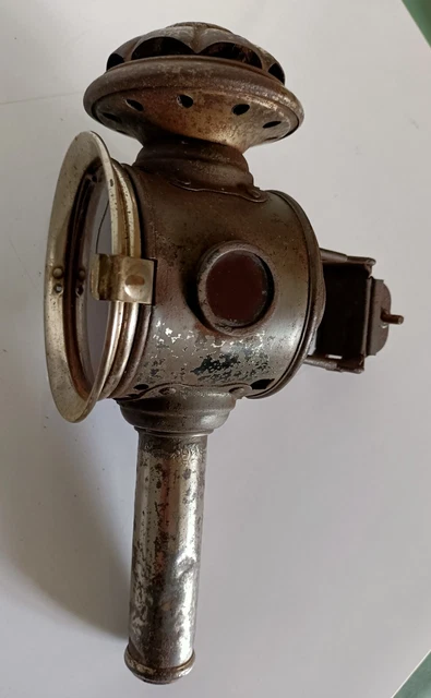 Ancienne Lampe De Vélo à Acétylène "Etoile" - Phare Avant 1910 (Électrifiée)