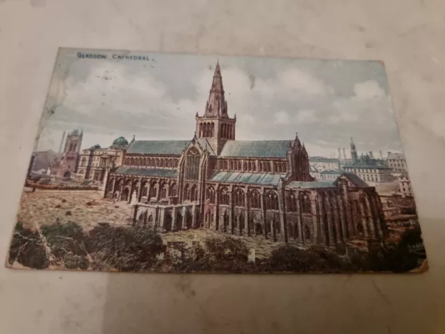 Postcard. Glascow. Cathedral. Scotland. United Kingdom. Vintage. 1906