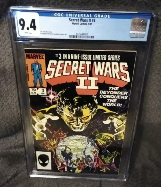 SECRET WARS II #3 CGC 9.4 NM Shooter/Milgrom 1985 Marvel Comics  1st Beyonder