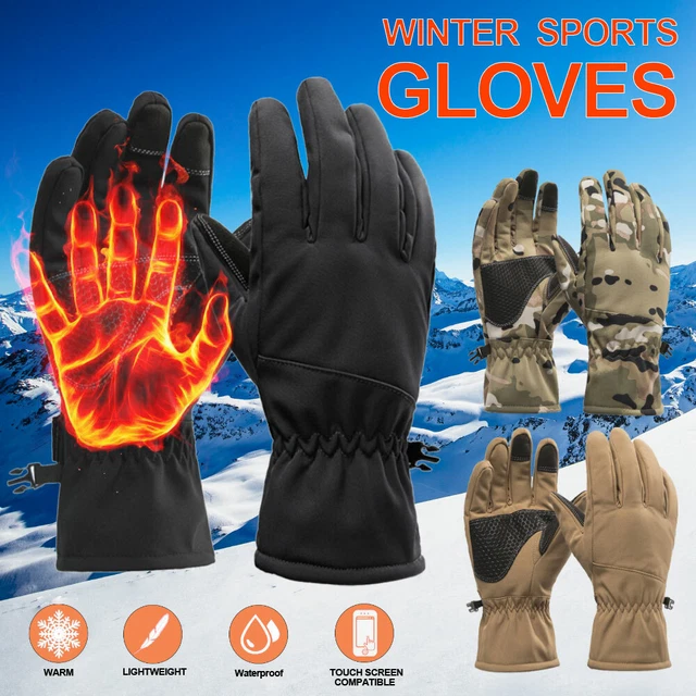 Winter Snow Gloves Windproof Thermal Anti-slip Snowboard Snowmobile Ski Mittens