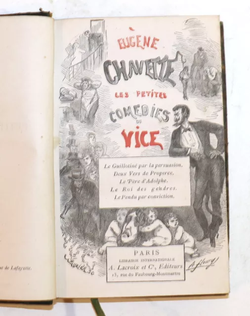 CHAVETTE - Les petites comédies du Vice - Paris, 1875