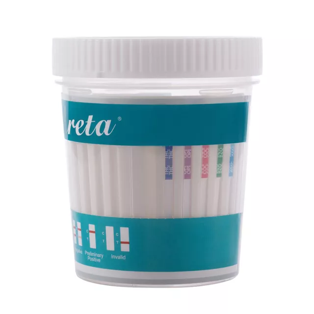 5 Pack Areta 5 Panel Instant Drug Test Cup - THC,COC,Opiate,BZO,AMP #ACDOA-754