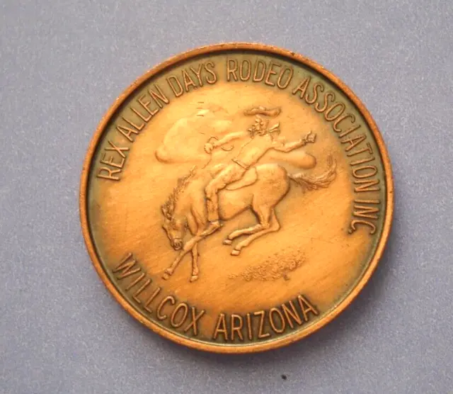 Willcox Arizona collectors token AZ USA coin Rex Allen Days Rodeo medallion