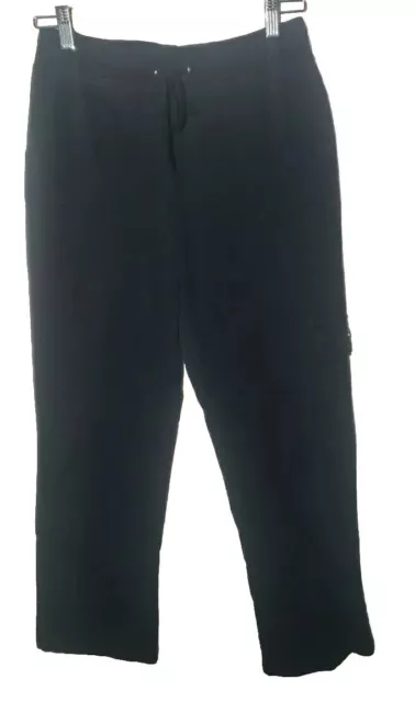 Karen Scott Sport Womens Drawstring Pants Black Sport Casual Pull On Size Small