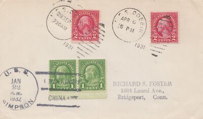 Conn Uss Simpson Per Bridgeport Cina Conn USA 1932: Uss Dobbin 