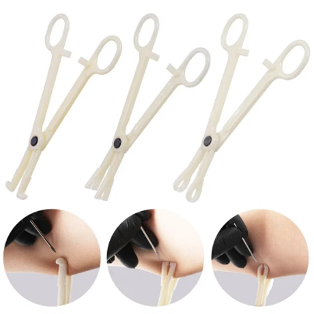 Aiuto per puntura orecchio labbra ombelico naso setto aperto strumento piercing professionale morsetto