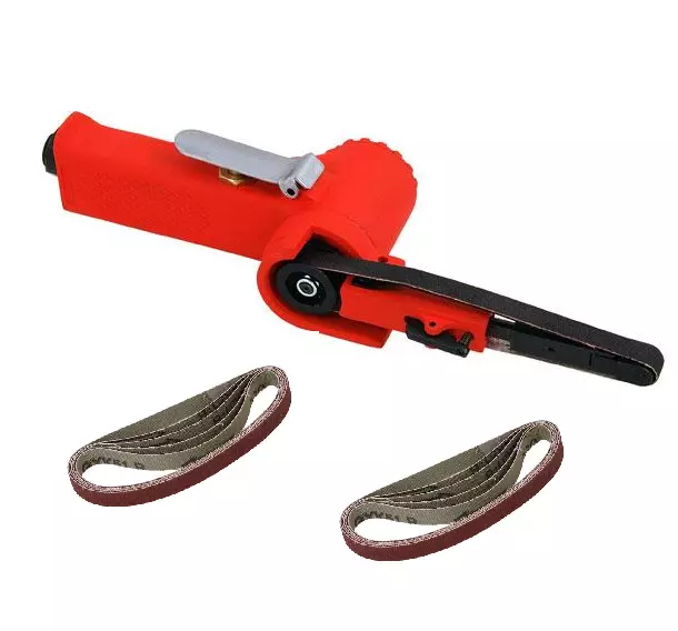 Air Belt Sander 10Mm X 330Mm Finger File & 13 Belts Heavy Duty Ct1075