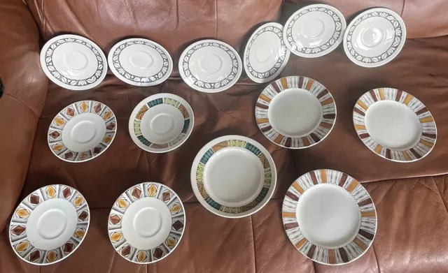 14 Pieces of Vintage Retro Broadhurst Ironstone Kathie Winkle Viscount Mexico