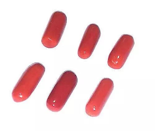 55.55Cts Natürlich Italienische Rote Koralle Kissen Form Cabochon 6pcs Edelstein