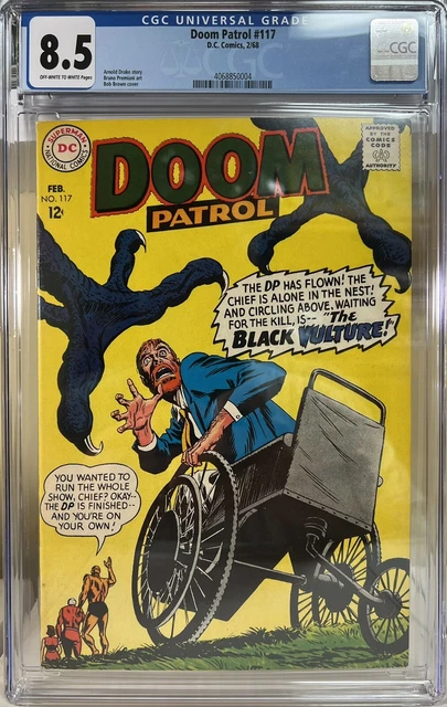 Doom Patrol #117 - CGC 8.5 VF+ OW/W! High Grade Silver Age DC! (1968)