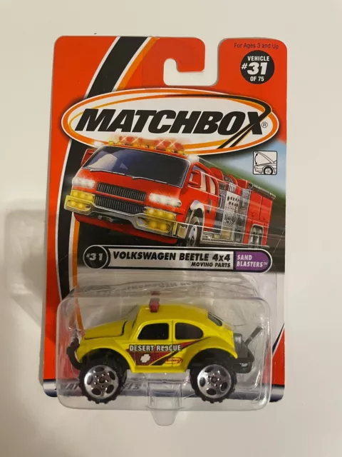 Matchbox Hero City Die-Cast VW Baja Beetle 4x4 Rescue Car, Volkswagen Bug 1:64