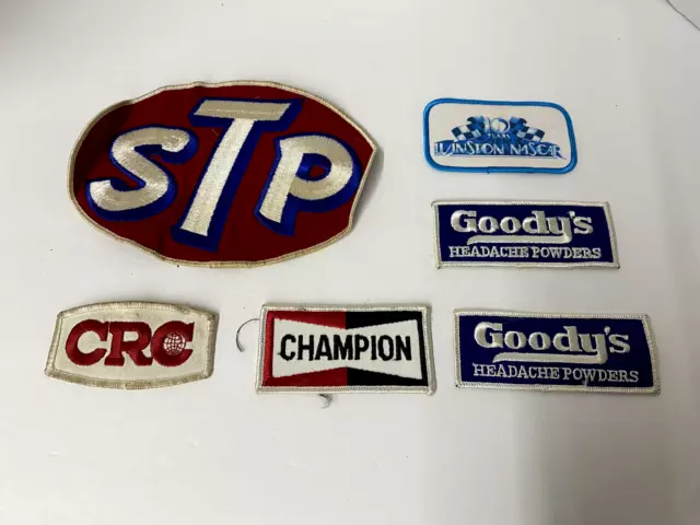 Vintage Lot Large Stp Goodys Champion Nascar Crc Advertising Jacket Patch B3