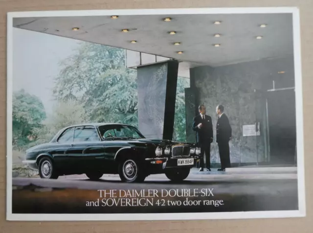 Daimler Double Six and Sovereign two door range UK market brochure c.1977