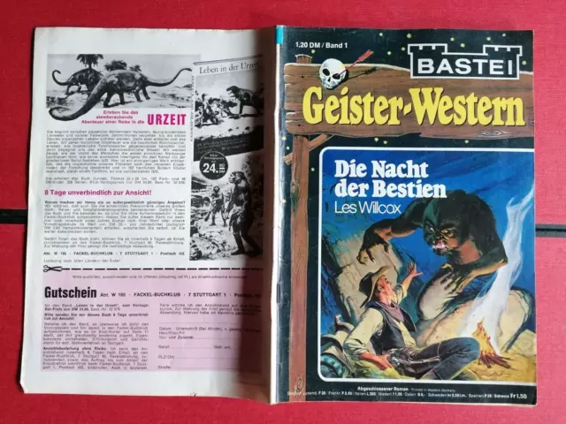 Bastei " GEISTER-WESTERN " Nr   1  " Die  NACHT der BESTIEN " Les Willcox ( 1-2)