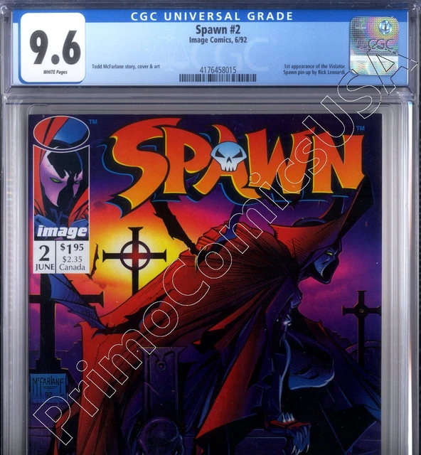 PRIMO:  SPAWN #2 1st Violator McFARLANE Image comics 1992 NM+ 9.6 CGC movie soon