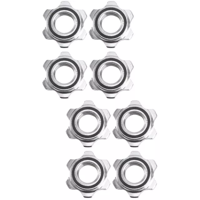 8 Pcs Barbell Locking Collar Clamps Spinlock Collars Nut Hex Nuts