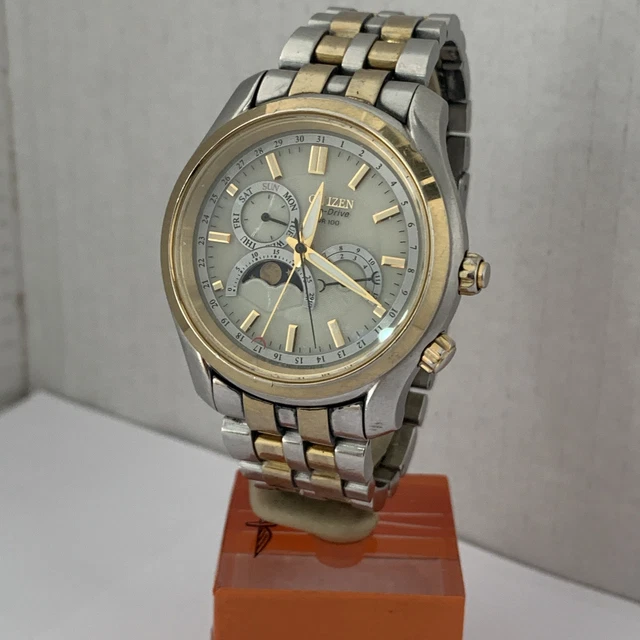 Montre Citizen Eco-Drive Homme - Phase De Lune - Bracelet Cuir - 42mm - Occasion