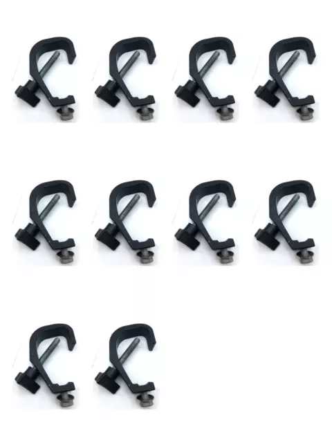 The Light Source Lot of 10 Mini Clamp 20 Kg, 44 Pounds Black Lighting Stage