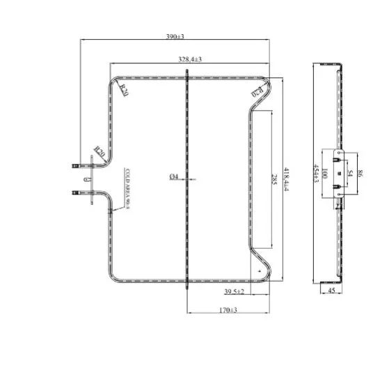 Genuine La Germania  Oven Bottom Element 606049 Tu90E60Dx C95C71X C95C61Xp Ex95C